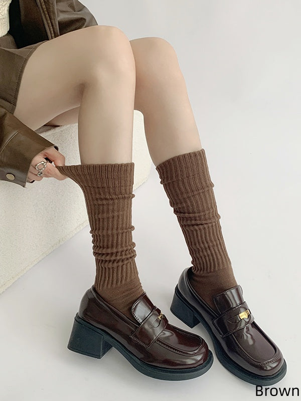 Knitted 9 Colors Calf Socks