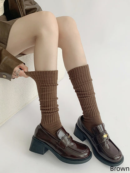 Knitted 9 Colors Calf Socks