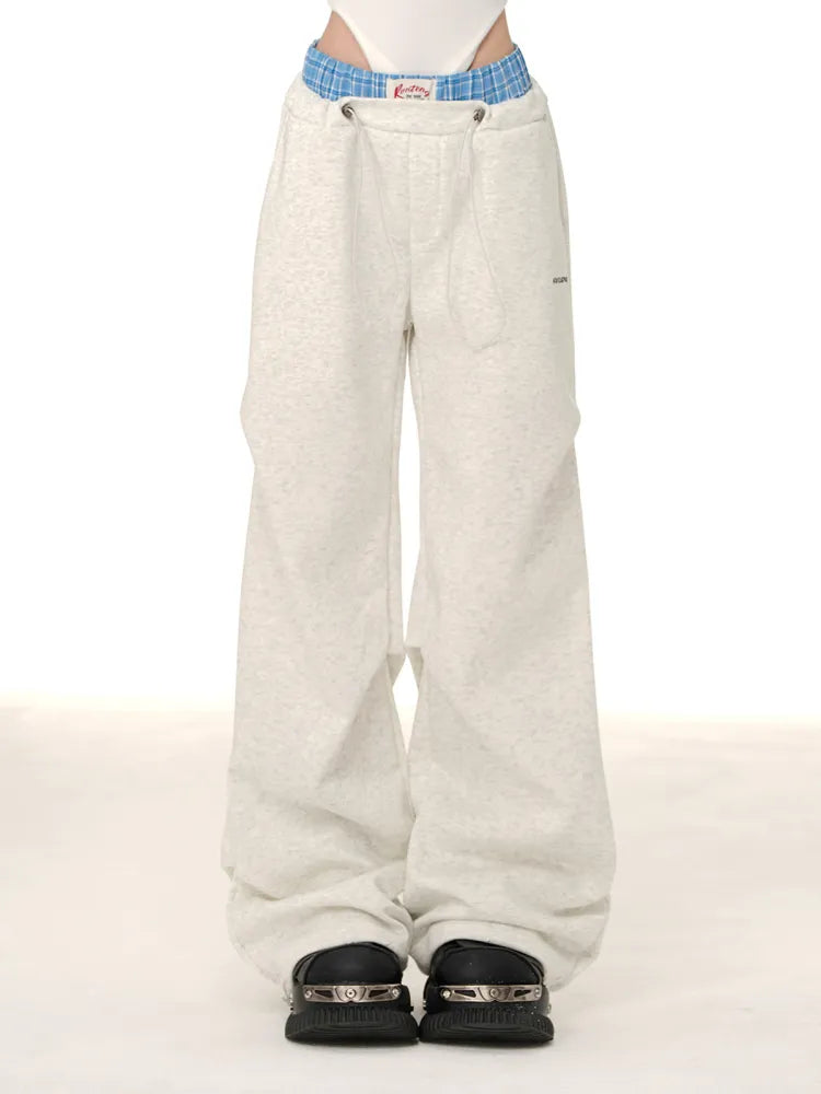 Blokette Hose Core Blue Waistband Grau/Dunkel Hell Kariert