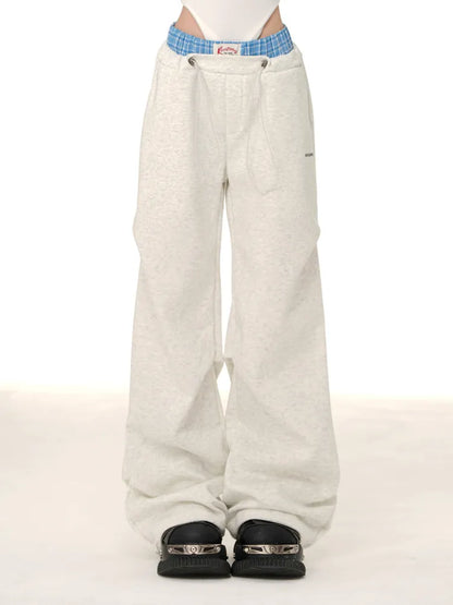 Blokette Hose Core Blue Waistband Grau/Dunkel Hell Kariert