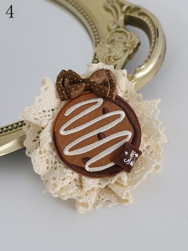 Cookie Bowknot Decorated Hairclip 6 Options