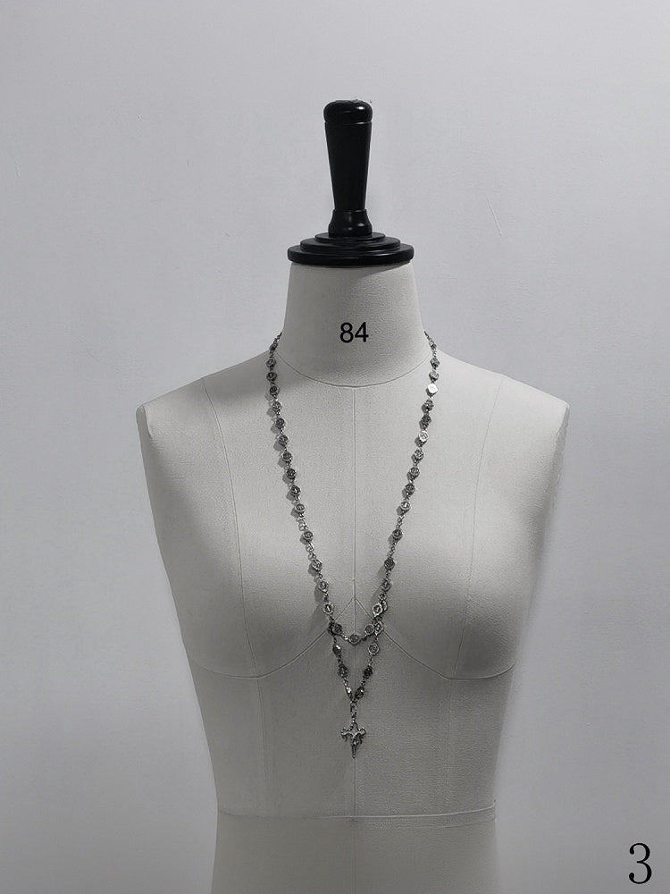 クロスペンダントネックレス