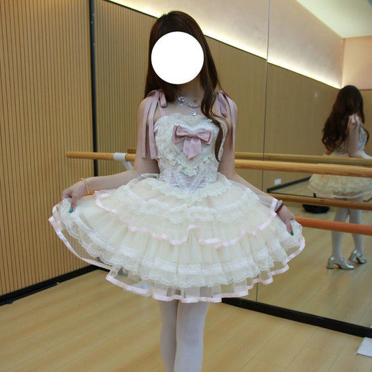 Lolita Satin Ballet Heart Short JSK Dress – Sweet Birthday Gown