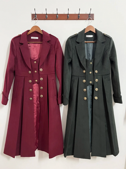 Dunkelgrüner Ouji Fashion Lolita Gothic Prince Winter Wollmantel