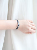 Edgy Rhinestone Color Options 4 Leather Bracelet Sweet Heart