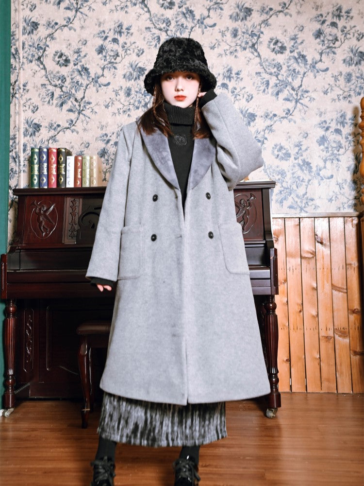 Cheongsam Black Turtleneck Gothic Sweater with Knit Embroidery Bird