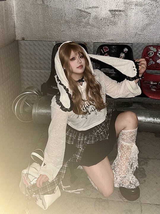 mit Rüschen Y2K Rock Schwarz Plaid Cascading Plus Size Cami Dress Bubble