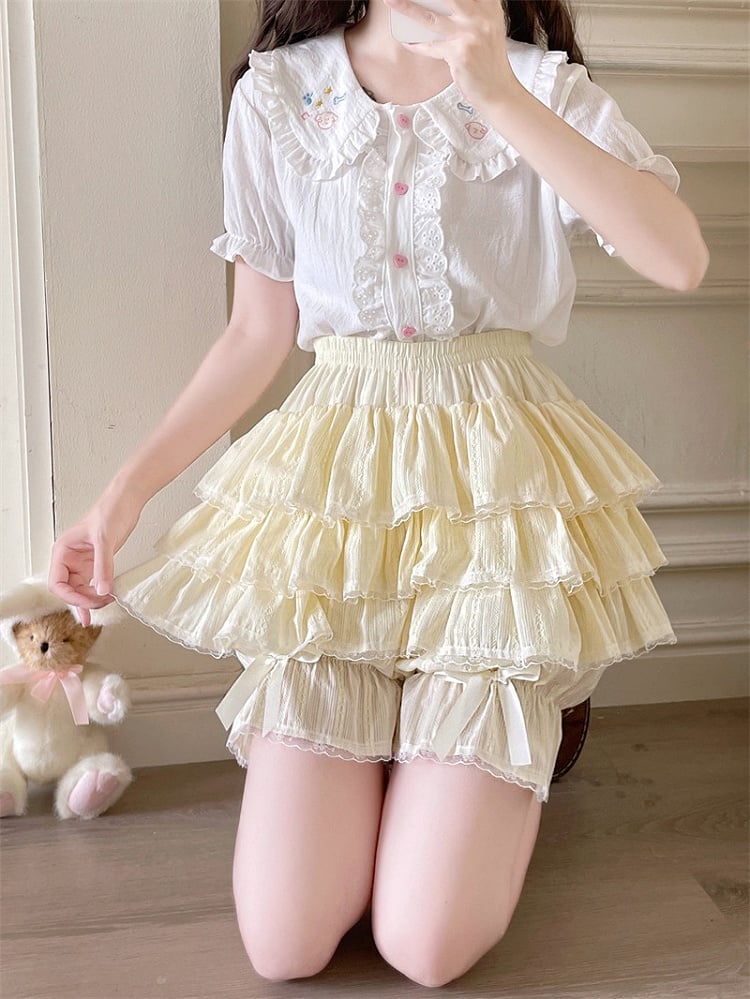 Bloomers Multi-Layered Apricot Lolita Cotton