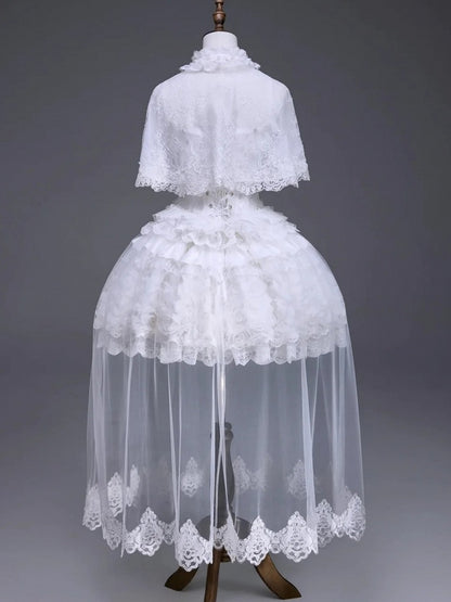 Classic White Snow Hime Lolita Dress Set with Accessories - Airfreeing