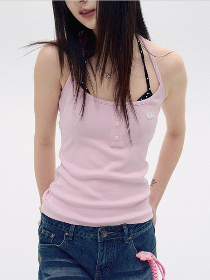 Pink Racerback Tank Top - innomoood
