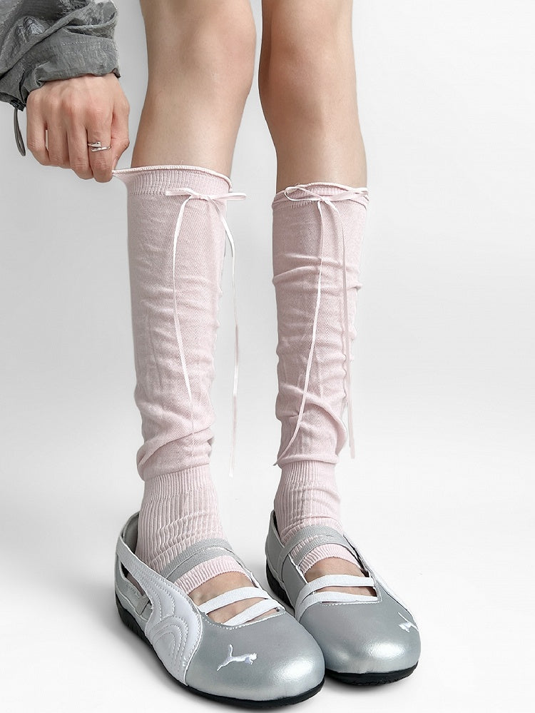 Bowknot Sleeves Self-tie Color 7 Options Leg