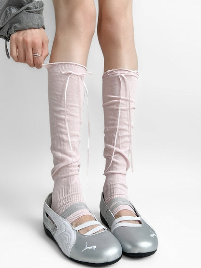 Bowknot Sleeves Self-tie Color 7 Options Leg