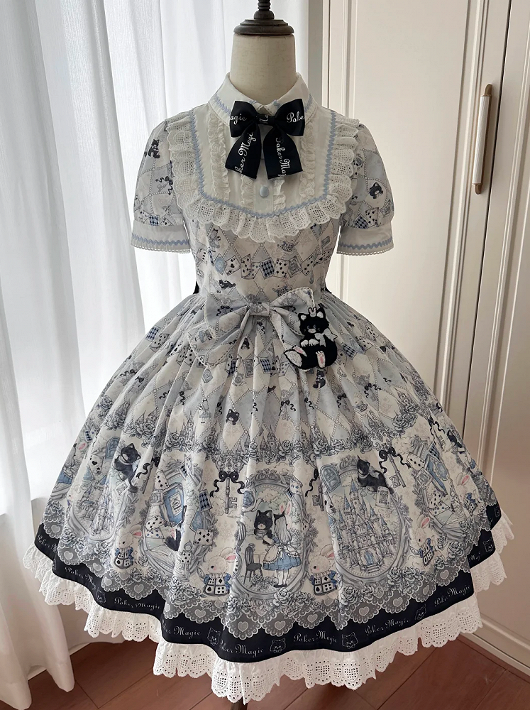 スイートワンダーランドとキティロリータワンピースワンピースプリントアリステーマバニー