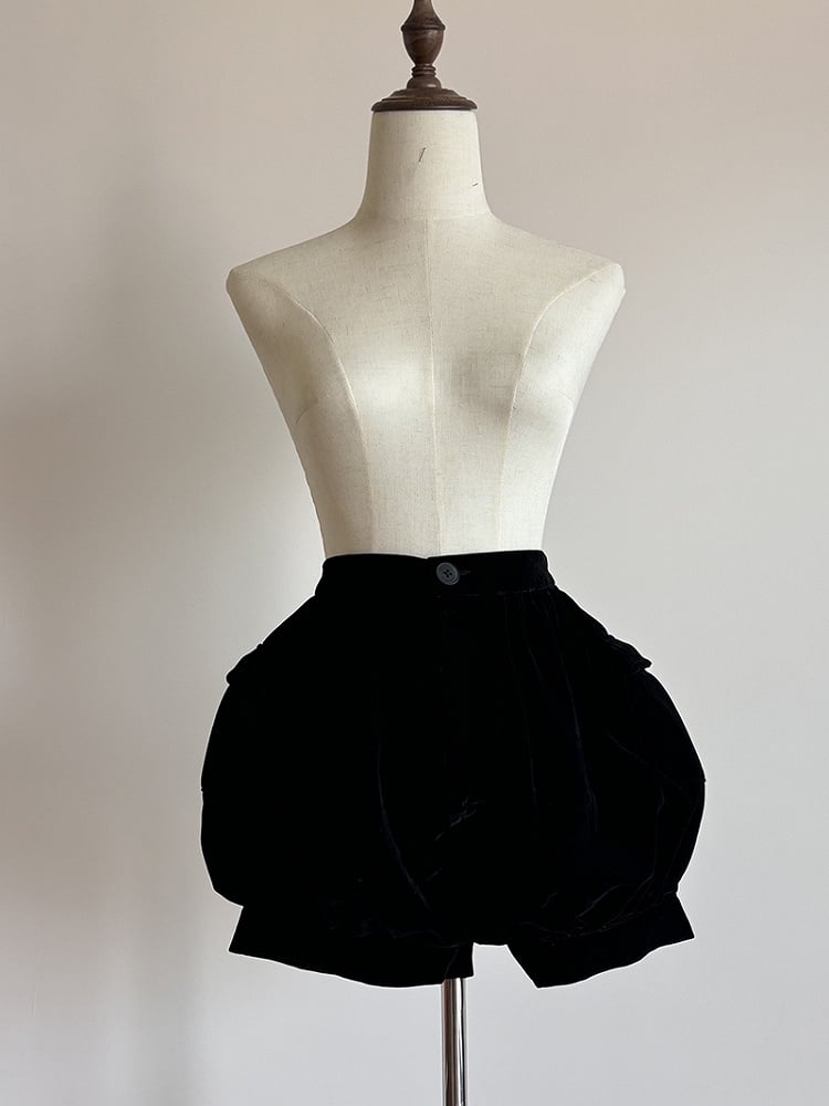 Velvet Bloomers Black