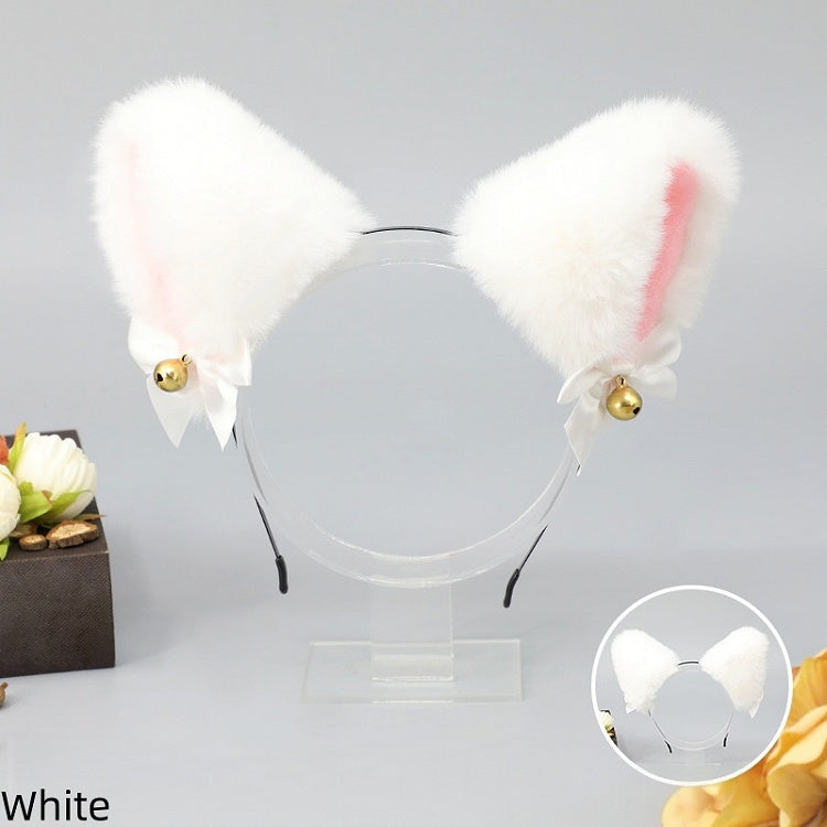9 Faux Colors with Decoration Fur Cute Bell Bowknot Ear Lolita Fox KC
