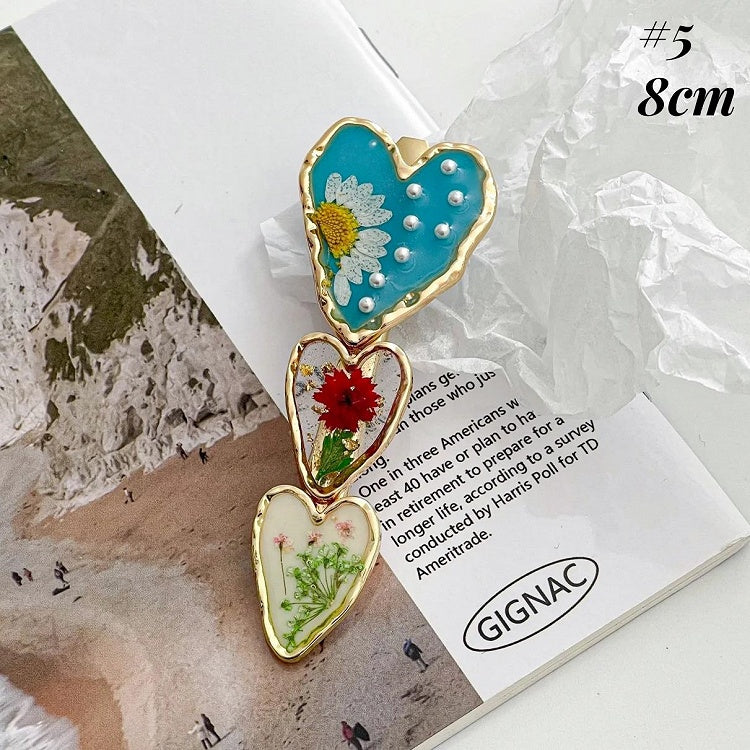 Oil Painting Inspired Floral Hair Clips