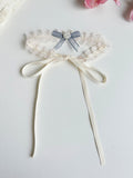 Blue Mini Bow Lace Collar Necklace - With PUJI