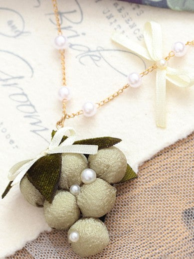 Grape Purple/Green Necklace Sweet Lolita Pendant
