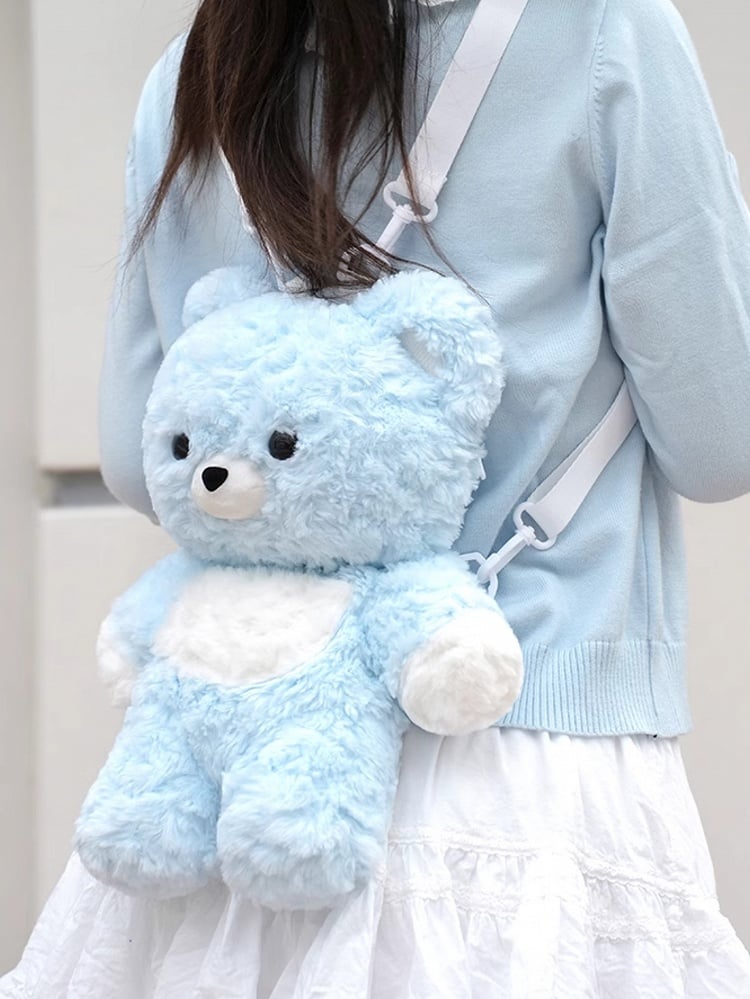 ブルーベア型ぬいぐるみリュック ミドル/ラージサイズ