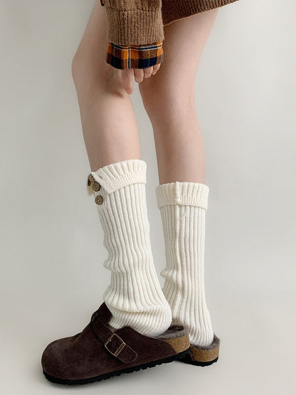 Button Warmers Colors) Ribbed (2 Leg Cuff