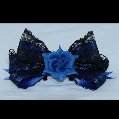 Schleife Blumen 4 Design Farboptionen Haarspange Besatz Spitze