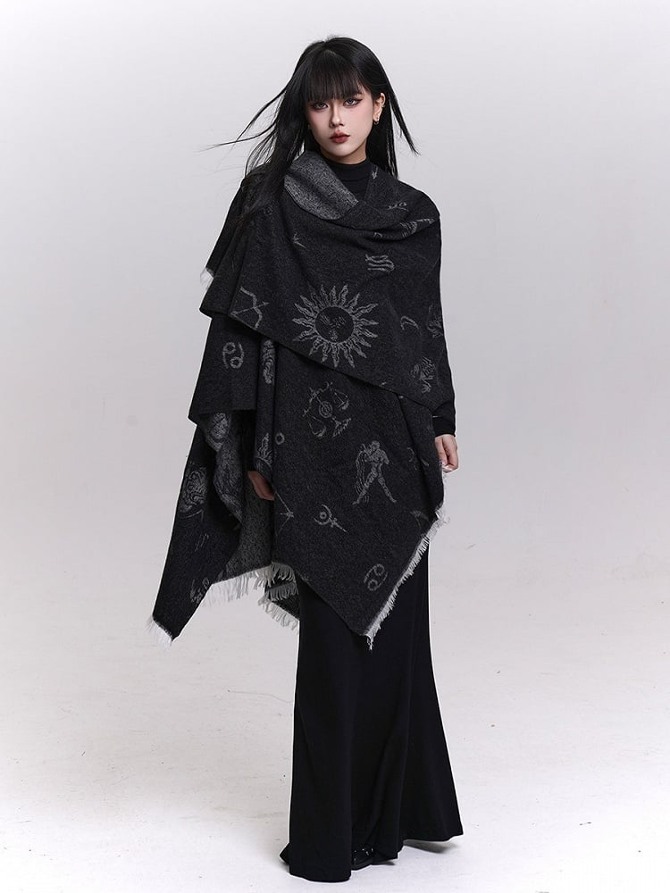 Christmas Shawl Black - Sun