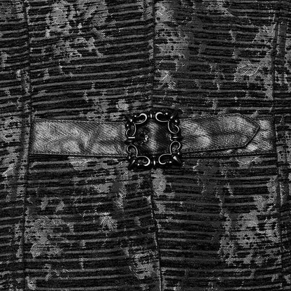 Men's Jacquard Black Vest Goth Exquisite