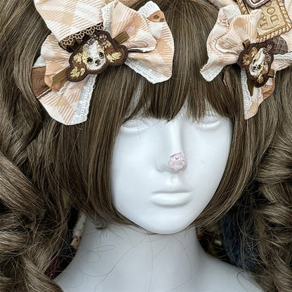 Green / Pink / Yellow Bowknot Hairclip