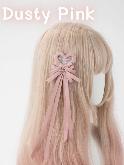 Clip Hair (Single Heart Bow