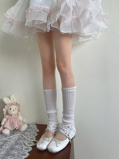 Lace White Leg Ruffle Lolita Trims Warmers