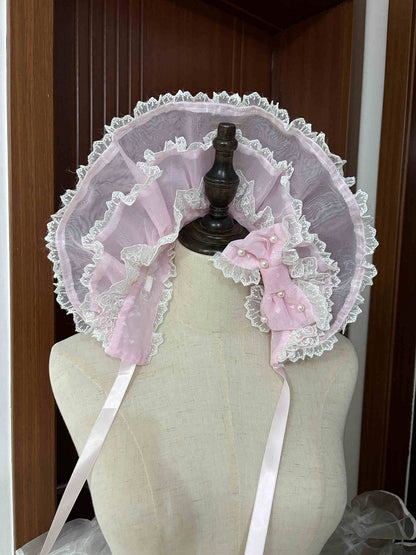 ピンクのロリータボンネット