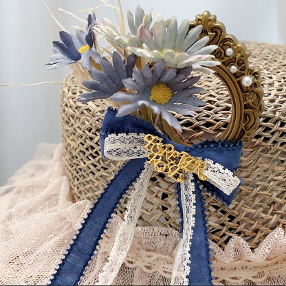 Brooch Bowknot 5 Design Letter Decorated Options Daisy Color