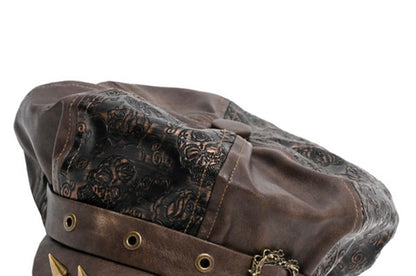 スタッドデザイン ブラウン ウェイストランド パンクハット