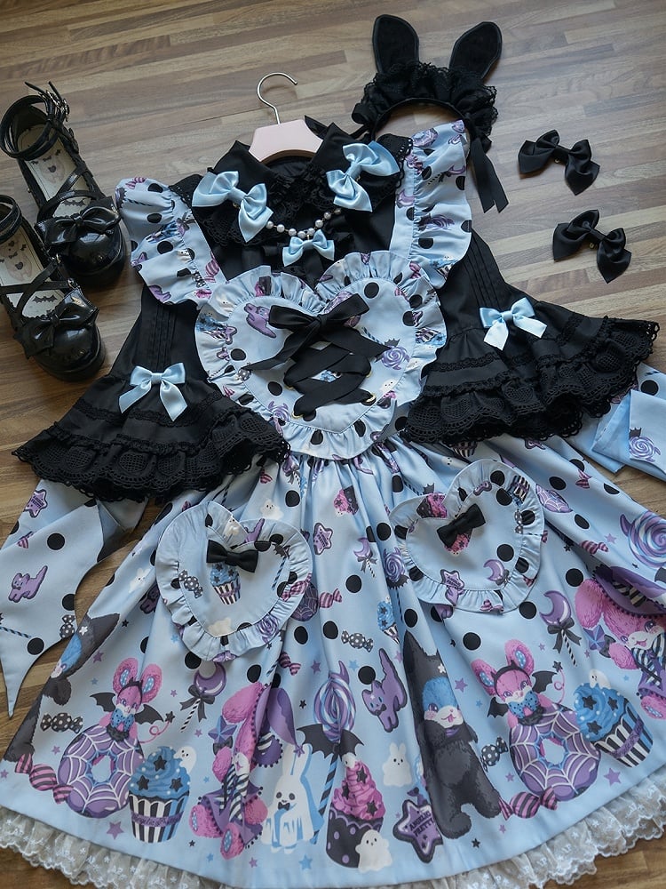 ブラック ラウンドフラットカラー ベルスリーブ コットンブラウス