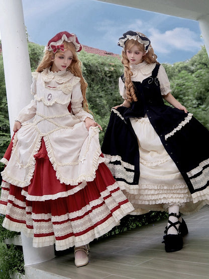 Detachable Pan with Beige Collar Blouse Peter Ruffle Sleeves Neckline