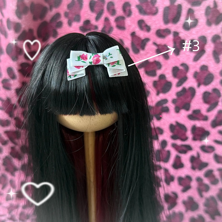 Bow Lace Gyaru Options 3 Hime Fashion BJD Doll Hairclips - with