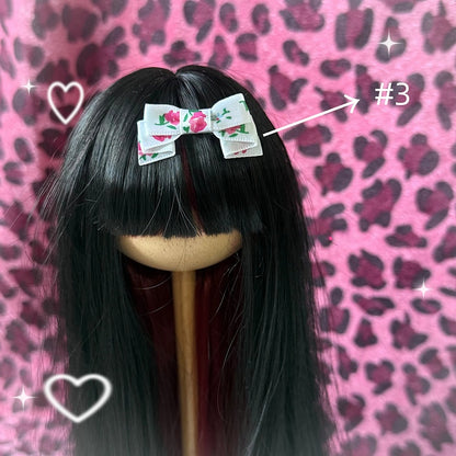Bow Lace Gyaru Options 3 Hime Fashion BJD Doll Hairclips - with