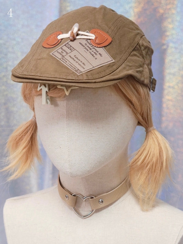 Hat Options Applique Beret Button/Star/Dog 10