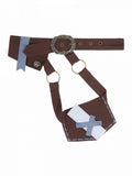 Brown Retro Ouji Lolita Waist Belt - Unknown Star