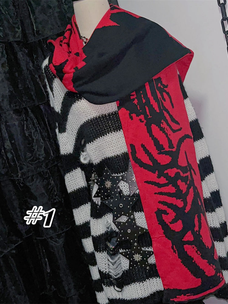 10 Optionen Punk Anime Print Schal