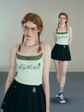 Cami Top Light Green Preppy Harry Potter KYOUKO