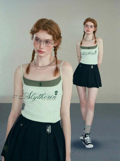 Cami Top Light Green Preppy Harry Potter KYOUKO