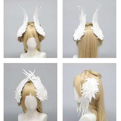 Hairclips Wing White/Black