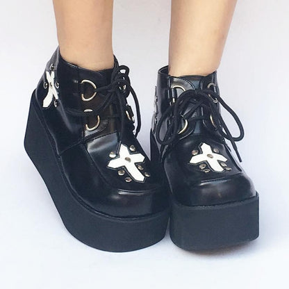 Cross Black Platform Made SP168085 Custom Shoes
