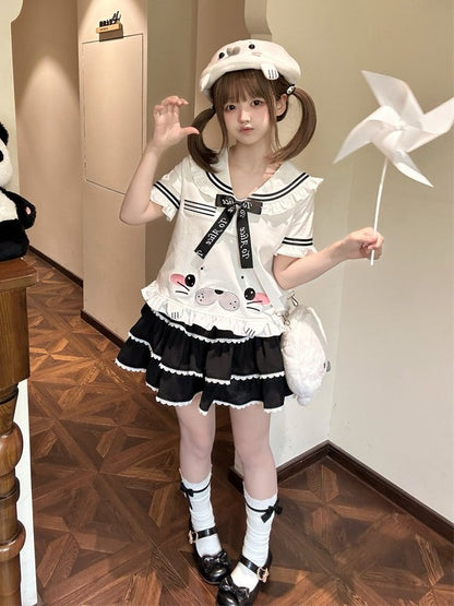 White Seal Design Hat - To Alice