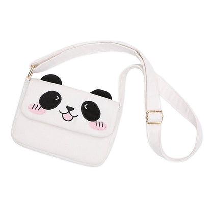 ホワイトパンダ刺繍クロスボディ