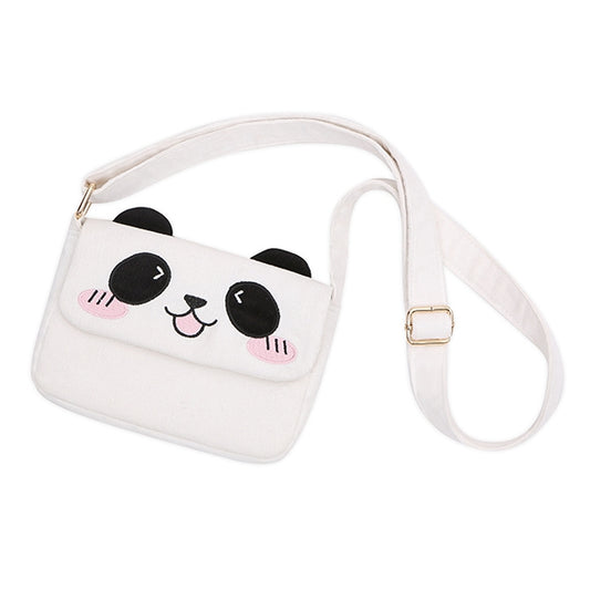 ホワイトパンダ刺繍クロスボディ