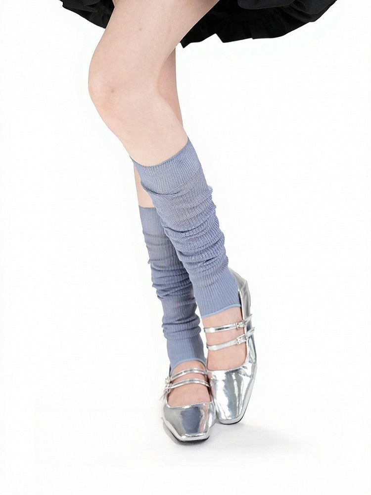 Minimalist Ribbed Ruffle Leg Warmers in 7 Colors - ModaSwings