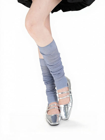 Minimalist Ribbed Ruffle Leg Warmers in 7 Colors - ModaSwings