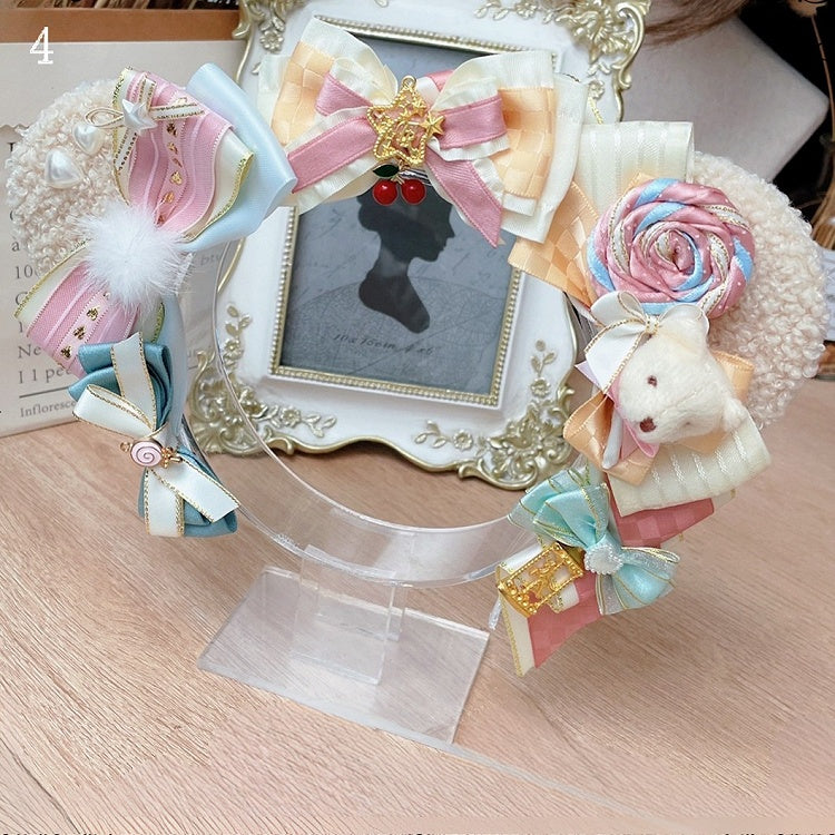 4 Bären süße Optionen Ohren Details Bowknot Lolita KC